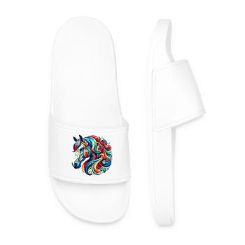 Cheval - Claquettes Homme - blanc - Devant