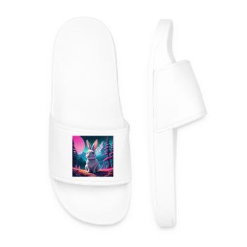 Rabbit on the mountain - Men’s Pool Sliders - white - Front