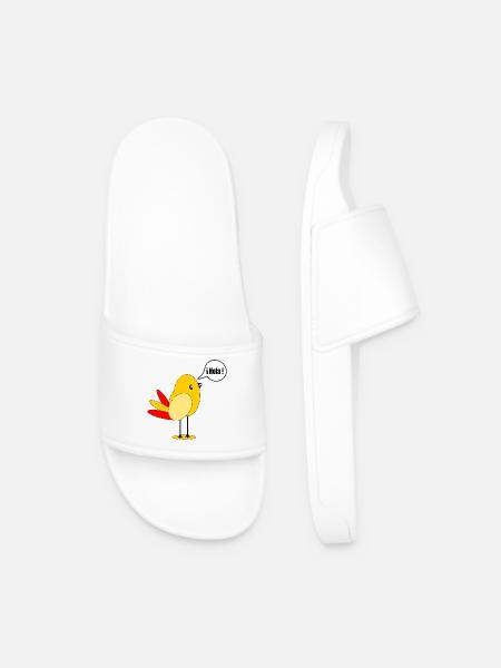 SPAIN COUNTRY FLAG SPANISH BIRD - Men’s Pool Sliders - white