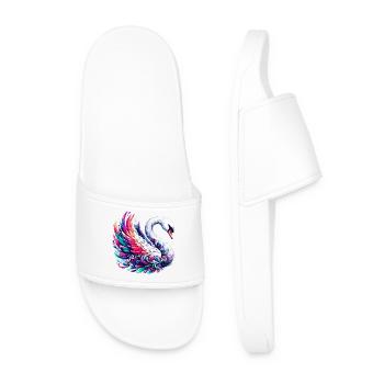 Cygne - Claquettes Homme - blanc - Devant
