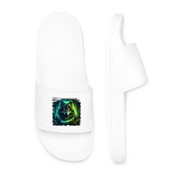 Wolf - Men’s Pool Sliders - white - Front