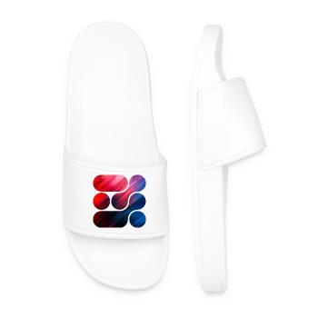 OCHOOO - Rouge et bleu - Claquettes Homme - blanc - Devant