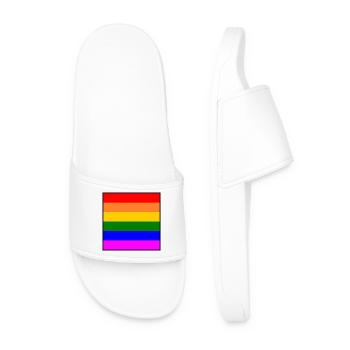 Lgbt - Men’s Pool Sliders - white - Front