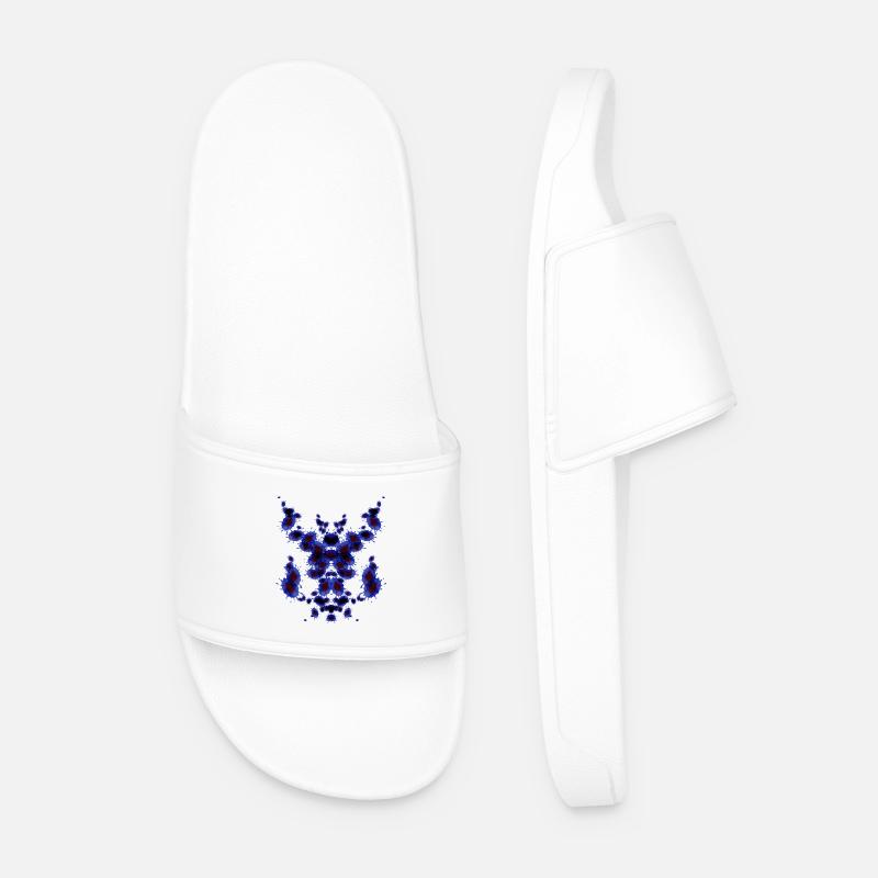 Pipe Chess Blue - Men’s Pool Sliders - white