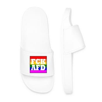Fck afd - Männer Badelatschen - Weiß - Vorne