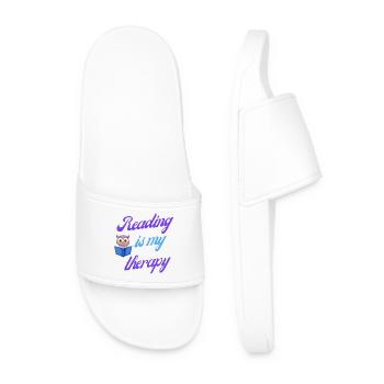 Reading therapy gift - Men’s Pool Sliders - white - Front