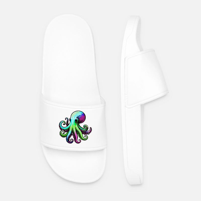 Pieuvre - Claquettes Homme - blanc