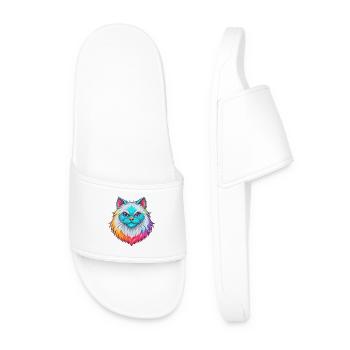 Colorpoint Persische Katze Rasse Karikatur Kawaii Tier - Männer Badelatschen - Weiß - Vorne