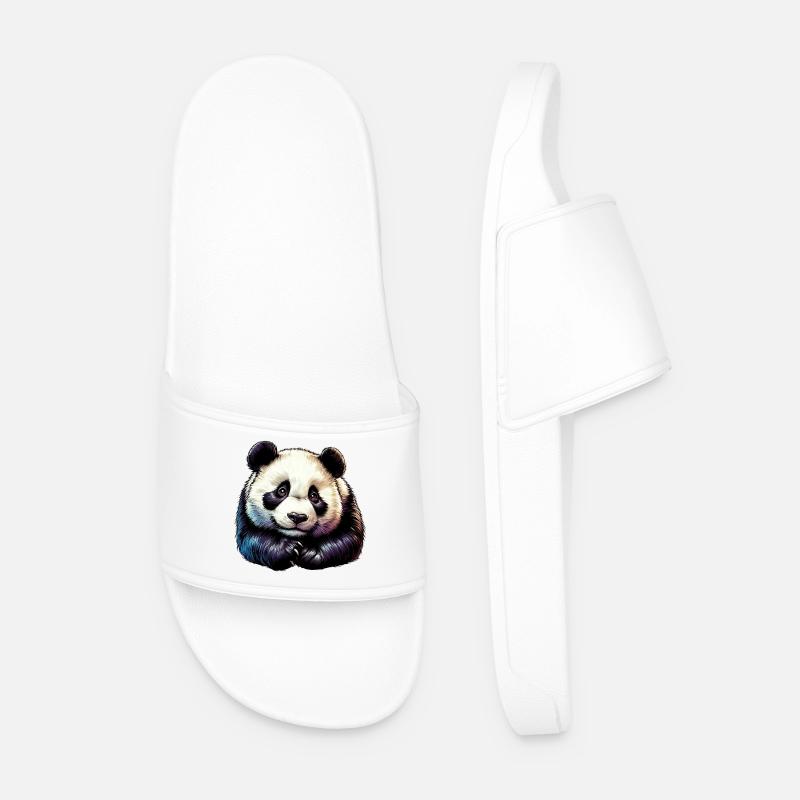 Panda - Männer Badelatschen - Weiß