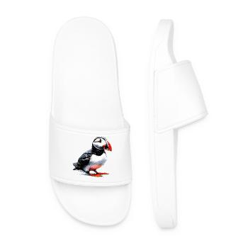 Puffin - Men’s Pool Sliders - white - Front