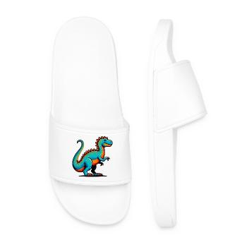 Dinosaur - Men’s Pool Sliders - white - Front