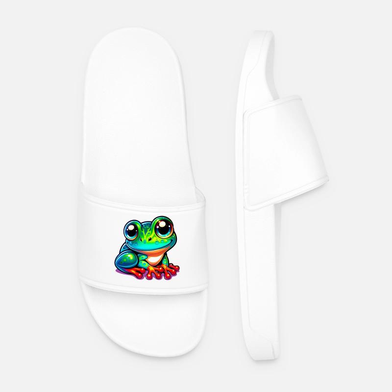 Frosch - Männer Badelatschen - Weiß