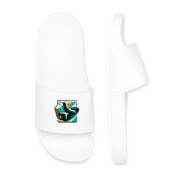 Cadeau de gorille d’escalade de bloc - Claquettes Homme - blanc - Devant