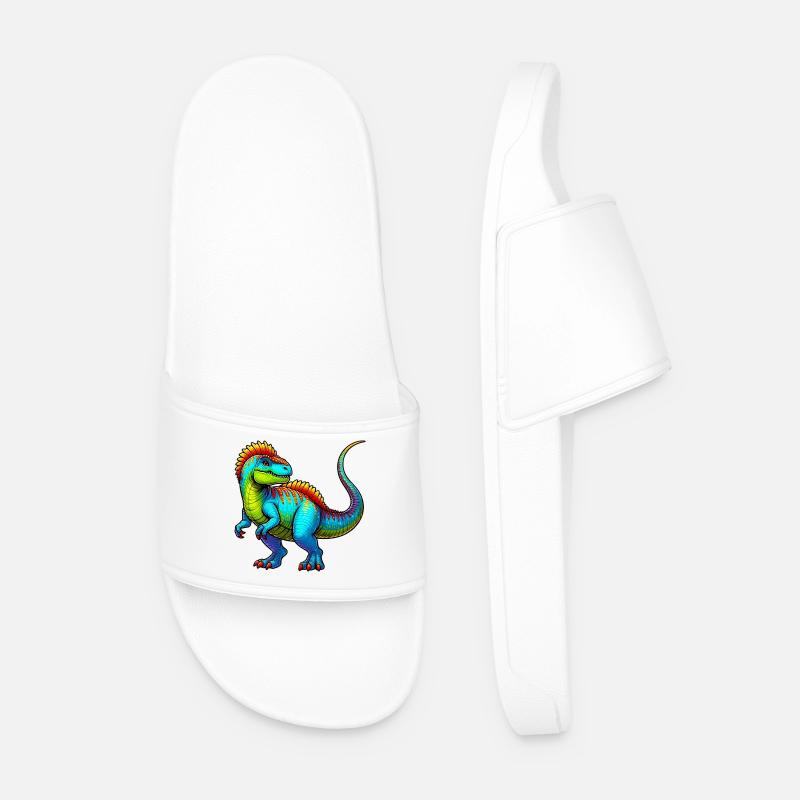 Dinosaur - Men’s Pool Sliders - white