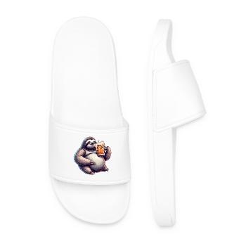 Dad Bod Beer Belly Bière Sloth Cadeau - Claquettes Homme - blanc - Devant