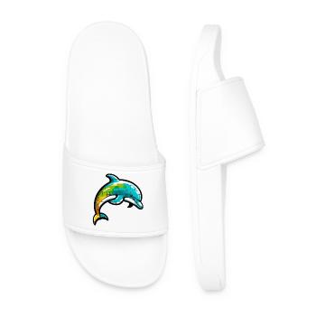 Dolphin - Men’s Pool Sliders - white - Front