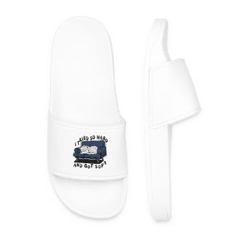 Sofa Nap Cat: I Tried So Hard - Men’s Pool Sliders - white - Front