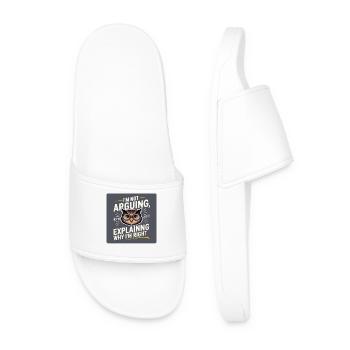 I'm not arguing, i'm just explaining why i'm right - Men’s Pool Sliders - white - Front