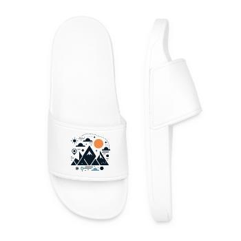 Mountains - Men’s Pool Sliders - white - Front