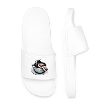 Café astronaute Mug Galaxy Cadeau - Claquettes Homme - blanc - Devant