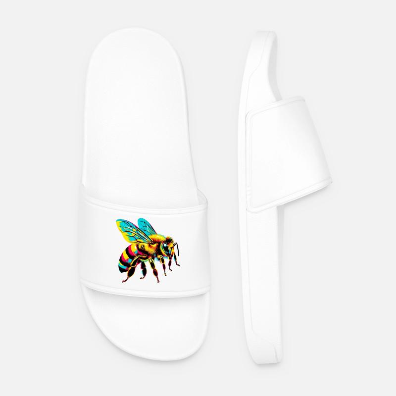 Bee - Men’s Pool Sliders - white
