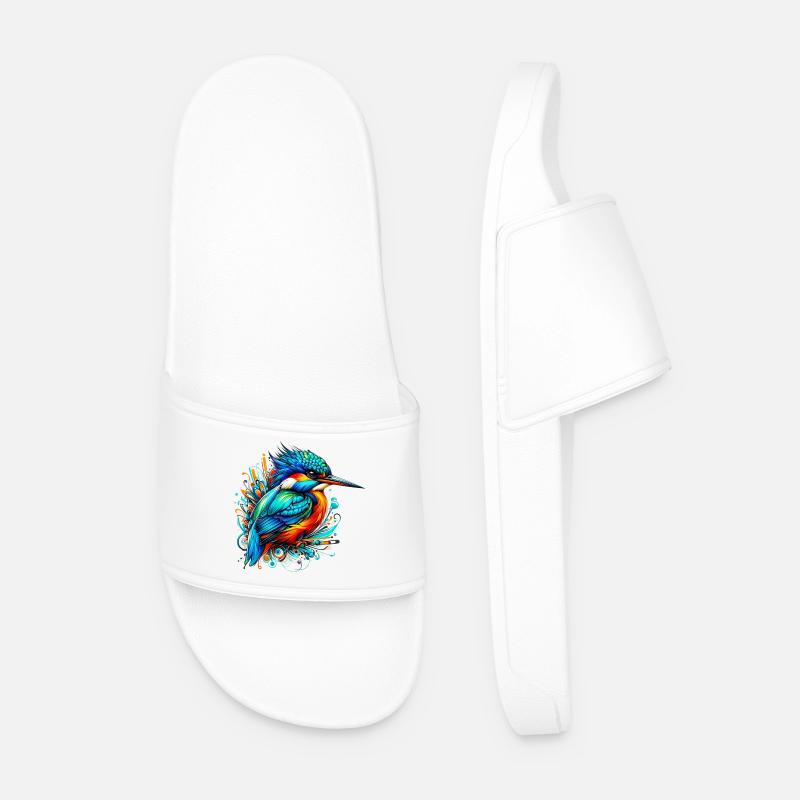 Eisvogel - Männer Badelatschen - Weiß
