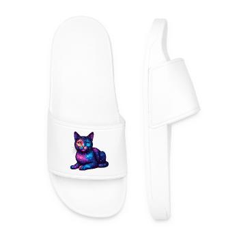 Cat - Men’s Pool Sliders - white - Front