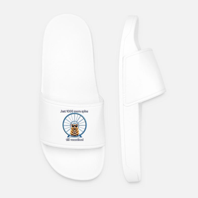 Hamster s Vacation Countdown - Männer Badelatschen - Weiß