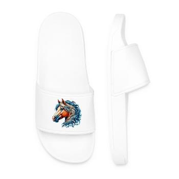 Cheval - Claquettes Homme - blanc - Devant