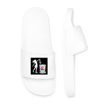 FCK NZS - Against the Right - keep your environment clean - Men’s Pool Sliders - white - Front