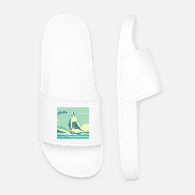 Sailing Boat - Männer Badelatschen - Weiß