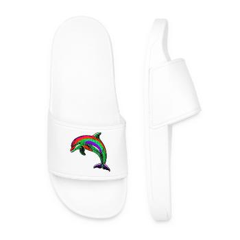 Dolphin - Men’s Pool Sliders - white - Front