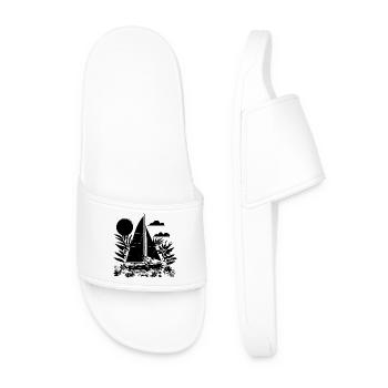 Dessin animé Voile - Claquettes Homme - blanc - Devant