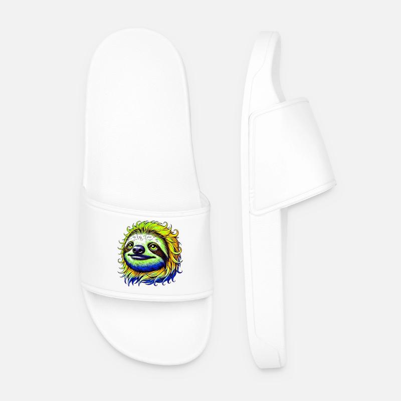 Sloth - Men’s Pool Sliders - white