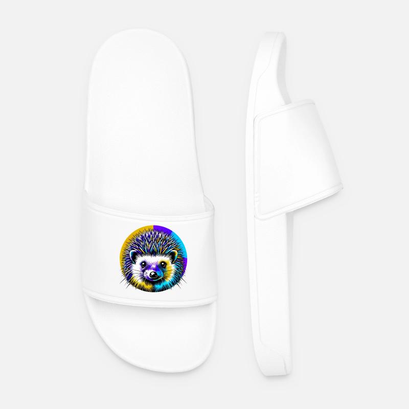 Hedgehog - Men’s Pool Sliders - white