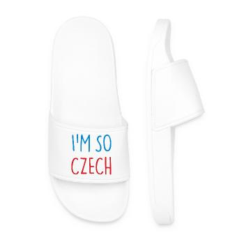 I'M SO CZECH Tschechisch Tschechien - Männer Badelatschen - Weiß - Vorne