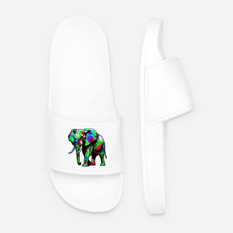 Elefant - Männer Badelatschen - Weiß