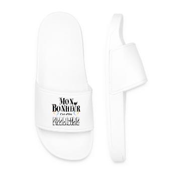 Mon Bonheur C'est d'Etre Frangine - Claquettes Homme - blanc - Devant