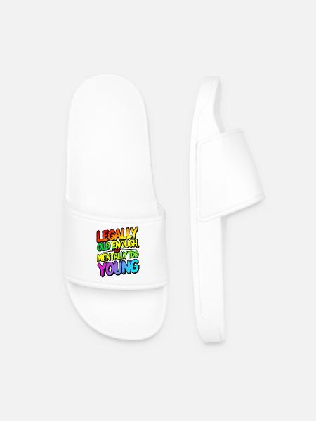 Legally old enough - Men’s Pool Sliders - white