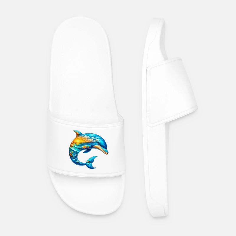 Delfin - Männer Badelatschen - Weiß