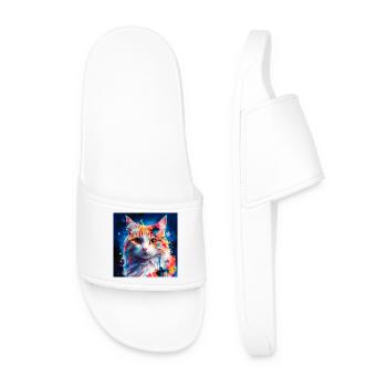 Chat astucieux - Claquettes Homme - blanc - Devant