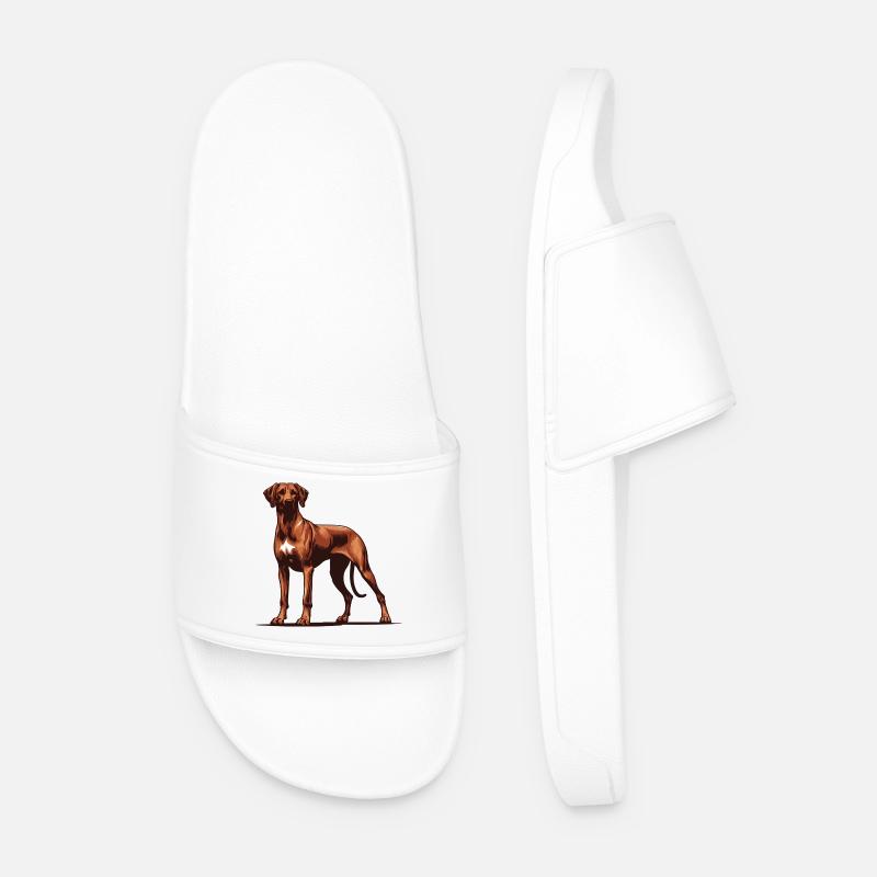 Rhodésian Ridgeback - Claquettes Homme - blanc