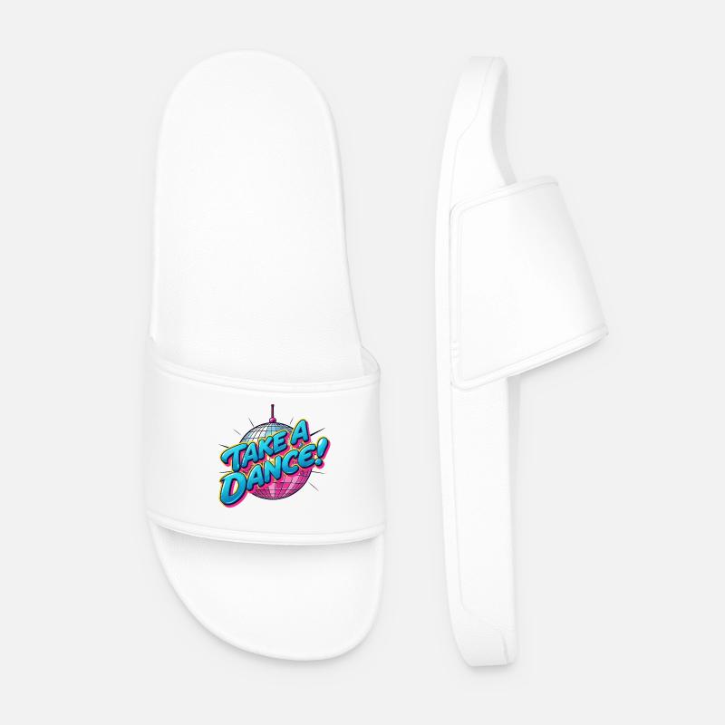 Take a Dance - Men’s Pool Sliders - white