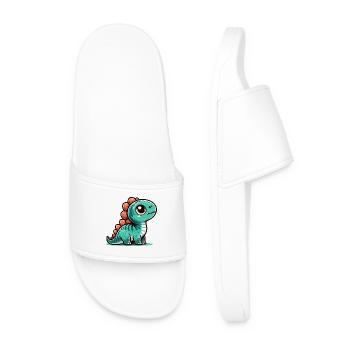 Stegosaurus Baby Dino Babydino Dinobaby Gift - Men’s Pool Sliders - white - Front