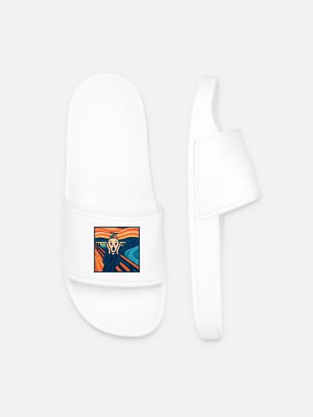 The (almost) serene Scream - Men’s Pool Sliders - white