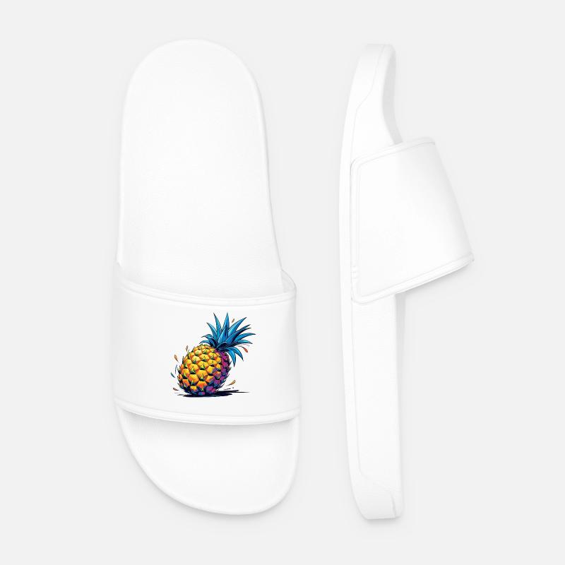 Ananas - Männer Badelatschen - Weiß