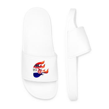 Croatia Flag - Croatia - Ninja - Men’s Pool Sliders - white - Front