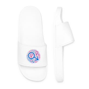Gender muddle in circle design - Men’s Pool Sliders - white - Front