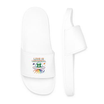 L’amour est universel - Claquettes Homme - blanc - Devant