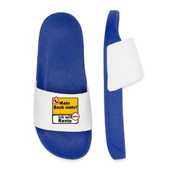 No more desire to retire now - Men’s Pool Sliders - royal blue - Front